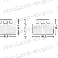 Колодки задние/дисковые/#4 X-TECH (semi-metallic) полуметаллические