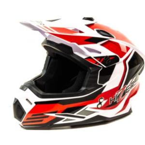 Шлем мото HIZER J6801 (XL) #5 white/red
