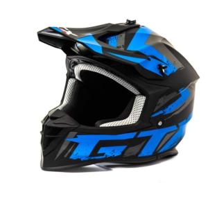 Шлем мото GTX 633 (L) #9 BLACK/BLUE GREY кросс