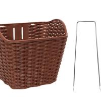 Корзина вело передняя  плетёнка коричневая 1/30 XG-083 brown для 28