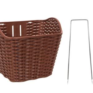 Корзина вело передняя  плетёнка коричневая 1/30 XG-083 brown для 28