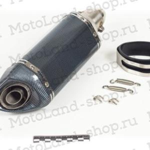Глушитель 4T TTR250cc-2/ AKRAPOVIC #7 шестигранный карбон/