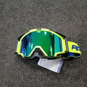 Очки д/кросса ROCKOT RM-323 (желтый-черный/зеленая, REVO Light, Anti-Scratch/Anti-Fog)